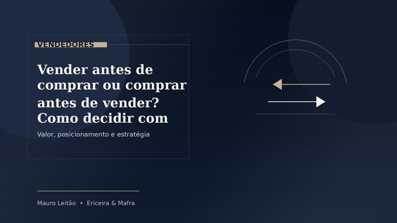 Vendre avant d'acheter ou acheter avant de vendre ? Comment décider avec plus de clarté